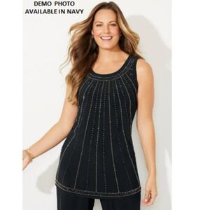 Catherines Women's Plus Size Luminary Sleeveless Top - NWOT